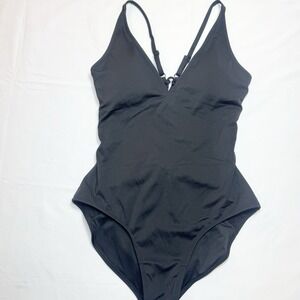 TA3 Plungey 2.0 One Piece Swimsuit XL Short Black Lace Up Corset Back Slimming